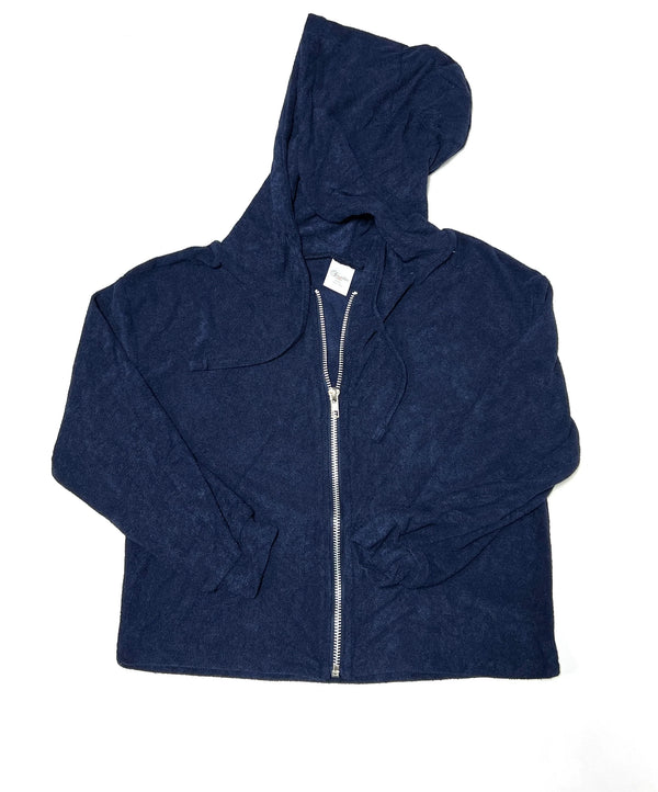 Soft French Terry Hoodie Navy