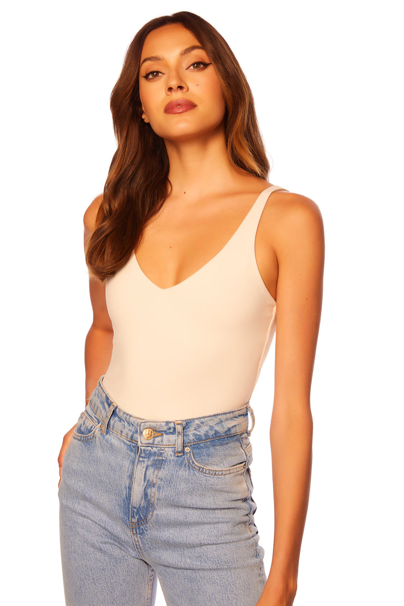 V Strap Top Blanched Almond