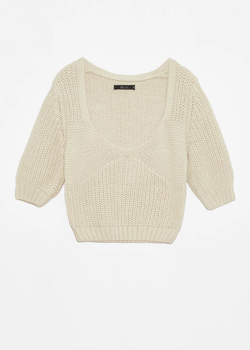 Cezanne Knitted Top Chalk