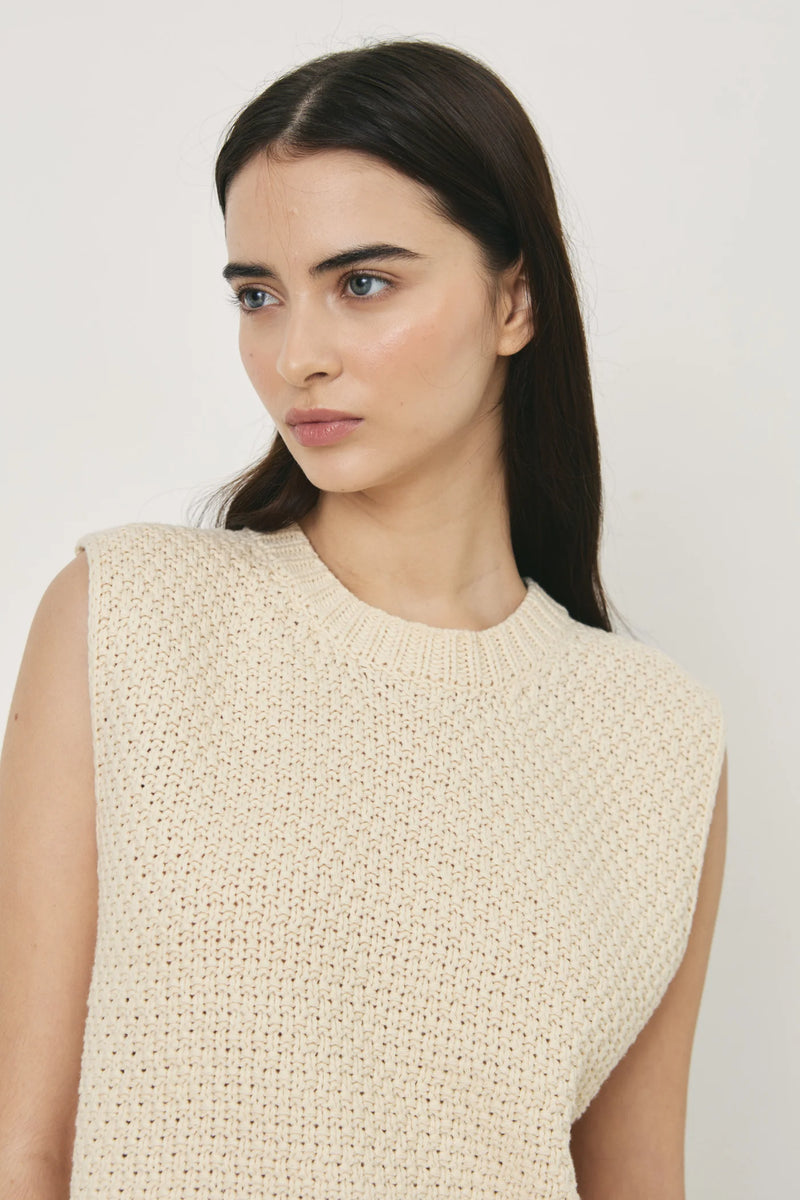 Matisse Knitted Vest Off White