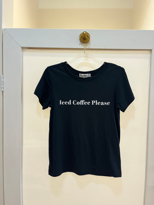 Iced Coffee Please Fitted Tee Black