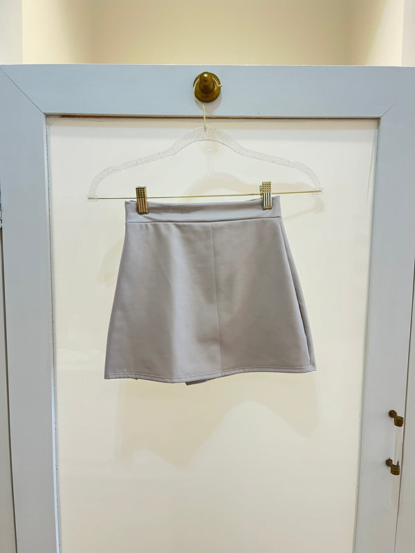 Leather Envelope Skirt Sand