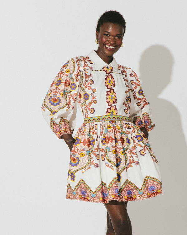 Leigh Mini Dress Lagos Print