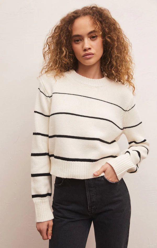Milan Stripe Sweater Natural