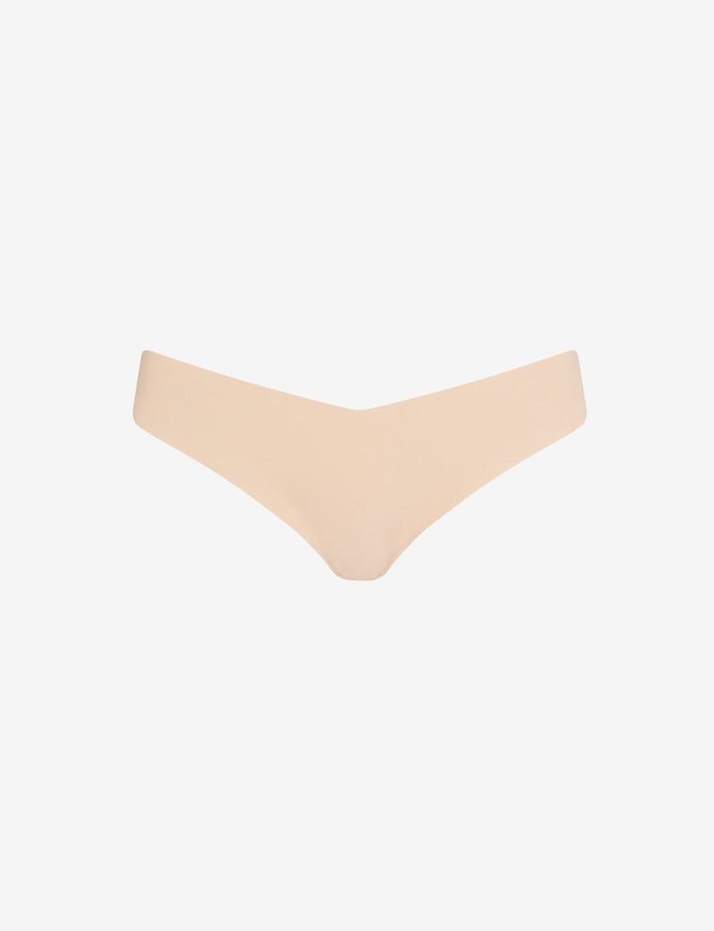 Solid Thong Beige