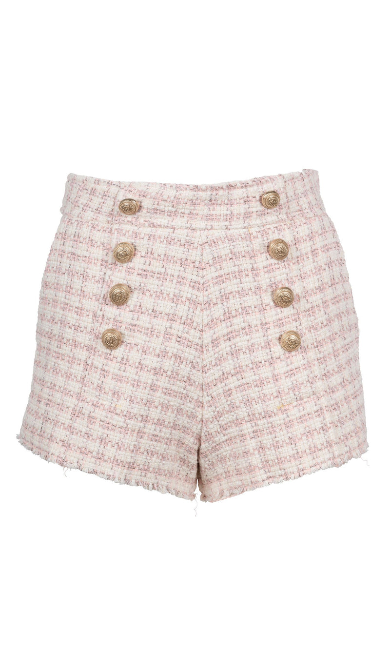 Lizzy Tweed Shorts Pink/White
