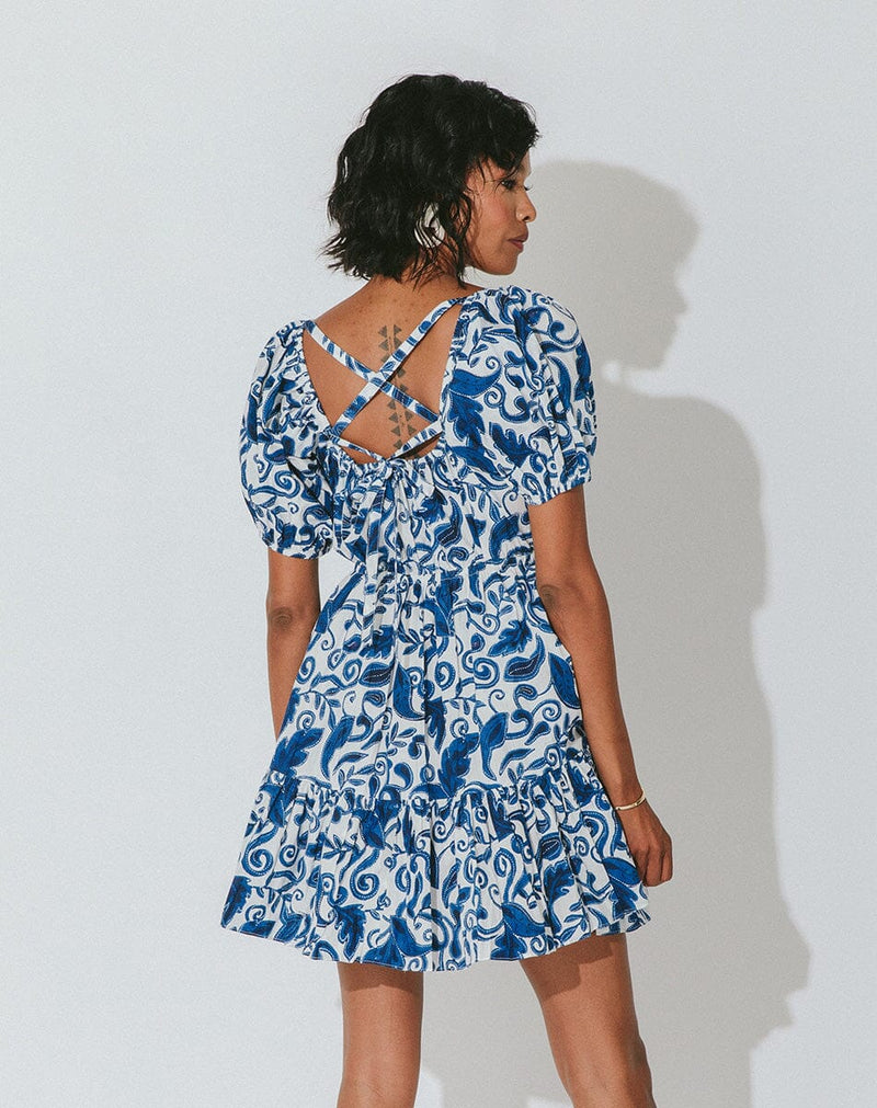 Bea Mini Dress Azulejo