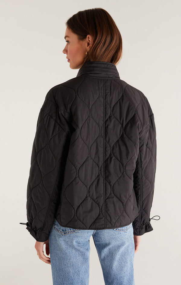 On the Move Quilted Jacket Black