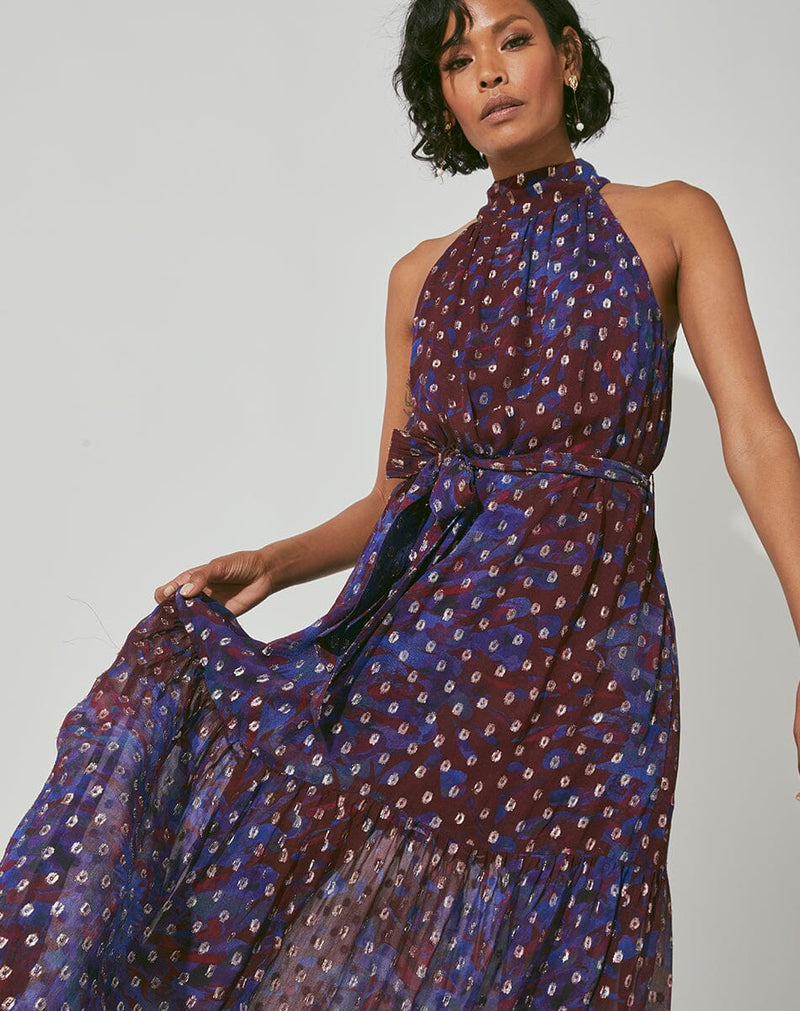 Nesah Ankle Dress Confetti Print