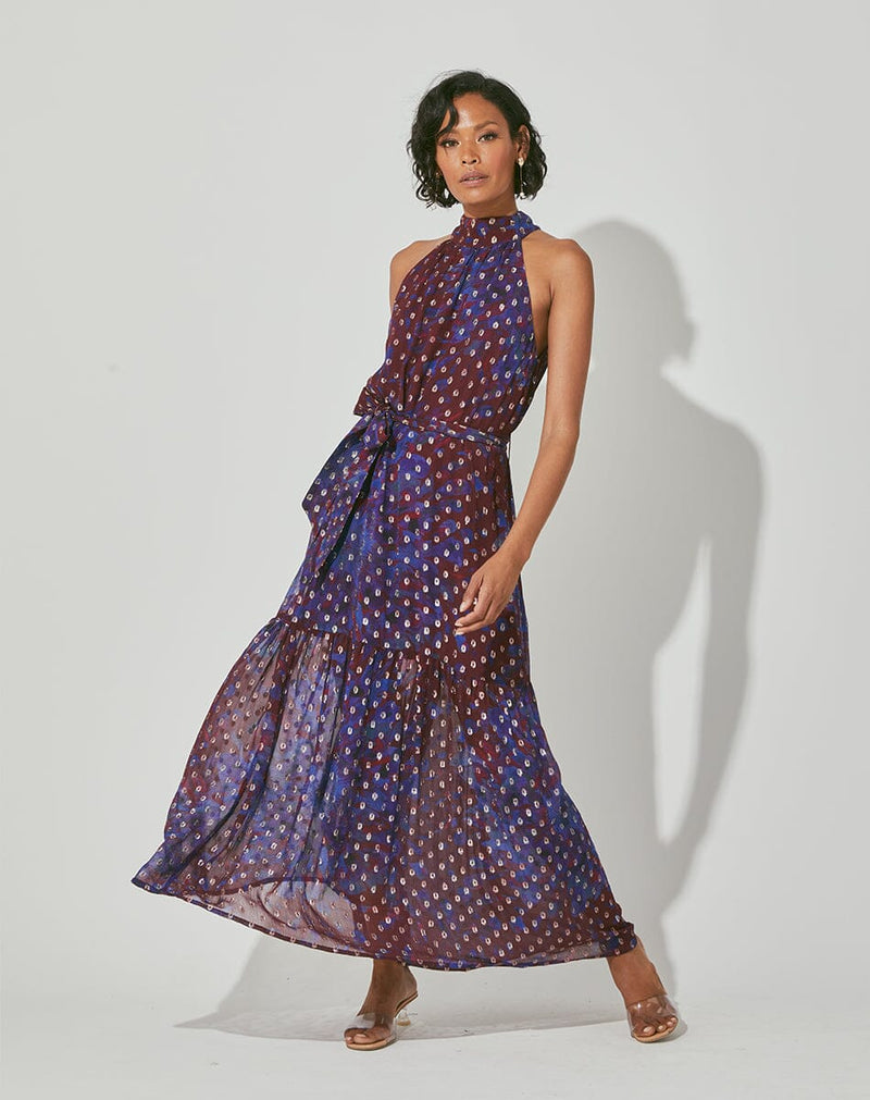 Nesah Ankle Dress Confetti Print